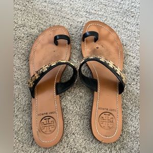 Tory Burch Size 7.5 Black Sandals